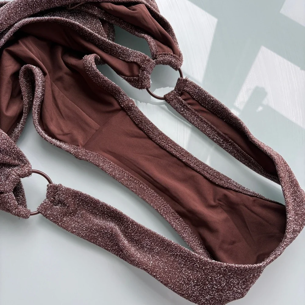 NWT Skims Glitter Monokini - Cocoa Brown - M - Picture 7 of 8